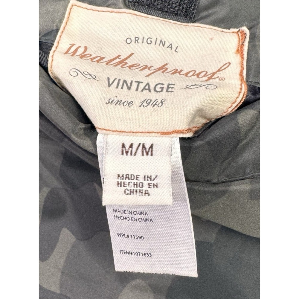 Weatherproof Vintage Vest Jacket Men M Camo Full Zip Tech Pkt Sherpa Lined - Picture 2 of 7